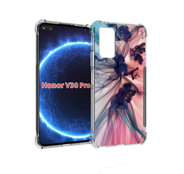 

Чехол бампер MyPads разноцветный дым для Honor V30 Pro, Прозрачный, Tocco
