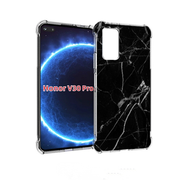 

Чехол бампер MyPads разбитое стекло для Honor V30 Pro, Прозрачный, Tocco