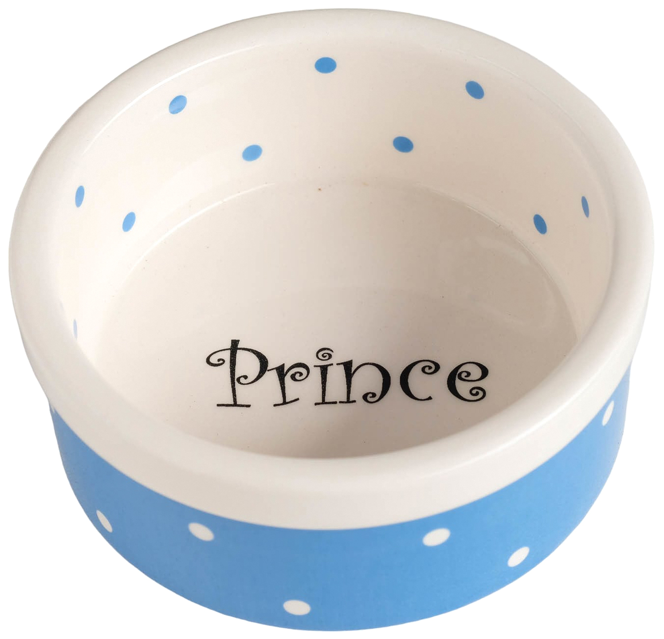 

Миска Пижон Prince 2324191, голубая, малая, керамическая, 8,5х3,5 см, 100 мл, Белый;голубой