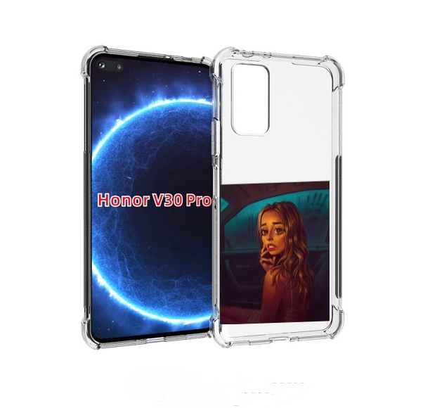

Чехол бампер MyPads пуп-невесты женский для Honor V30 Pro, Прозрачный, Tocco