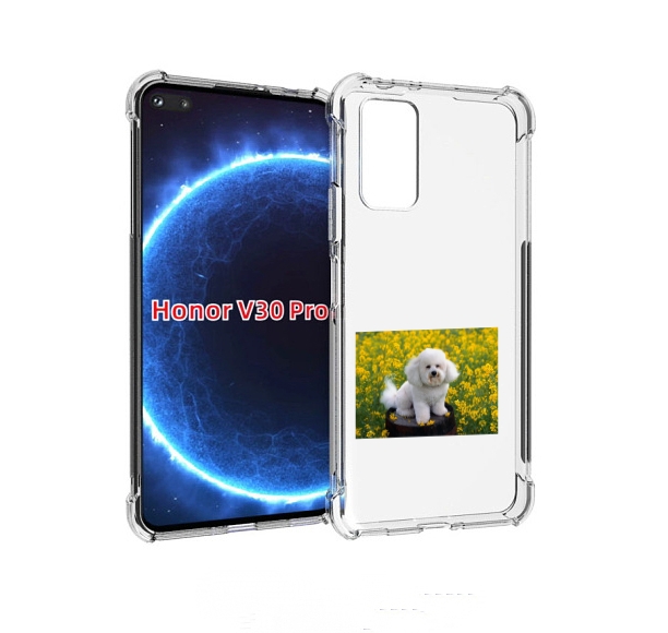 

Чехол бампер MyPads пудель белыи для Honor V30 Pro, Прозрачный, Tocco
