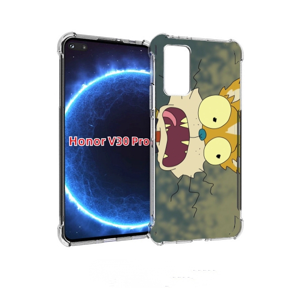 

Чехол бампер MyPads пугливый кот для Honor V30 Pro, Прозрачный, Tocco