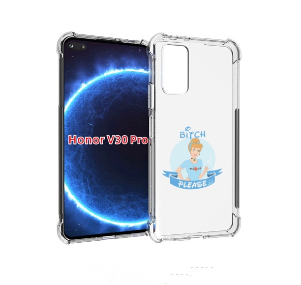 

Чехол бампер MyPads принцесса-эльза женский для Honor V30, Прозрачный, Tocco