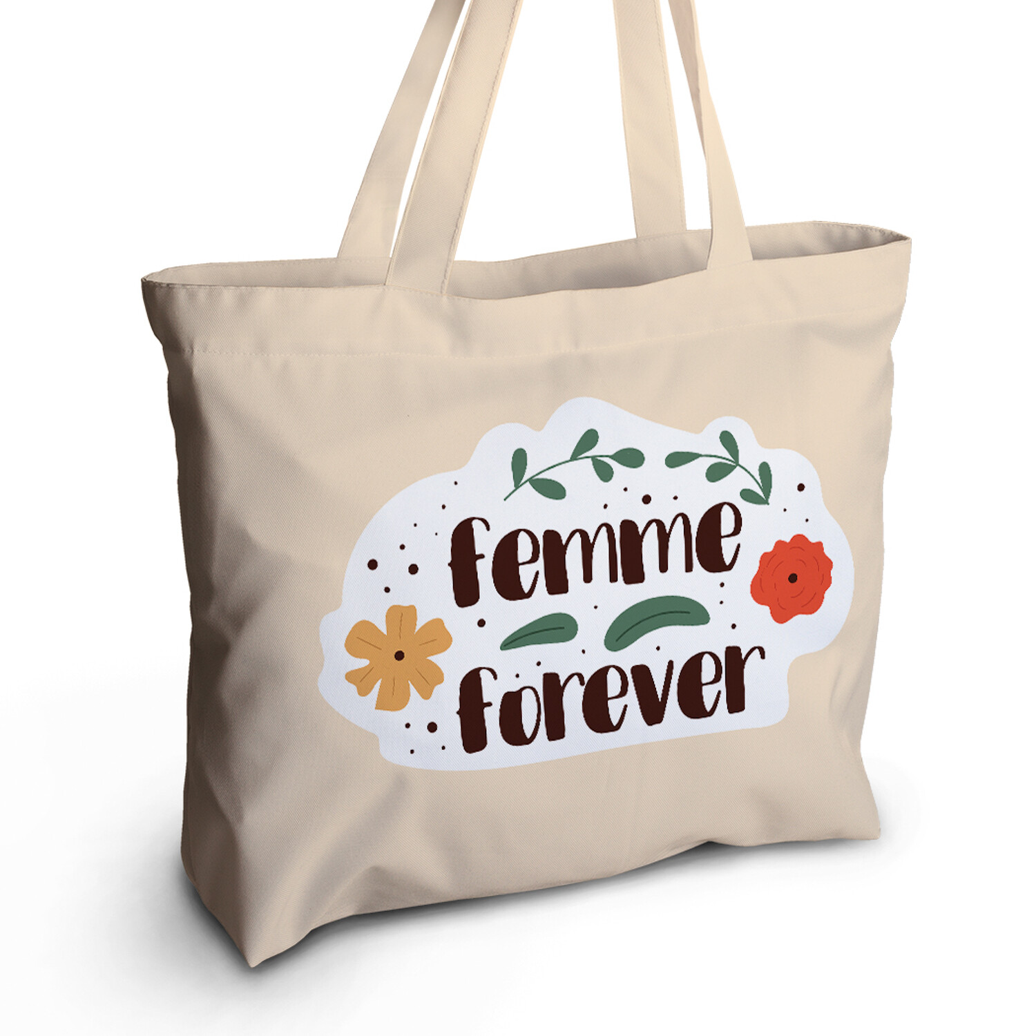 

Шоппер шоппер женский JoyArty bsz, femme forever, Бежевый, bsz