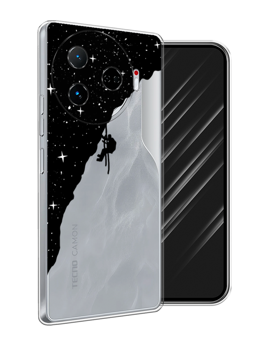 

Чехол Awog на Tecno Camon 30 Pro 5G "Скалолаз в космосе", Черный;белый;бежевый, 305150-1