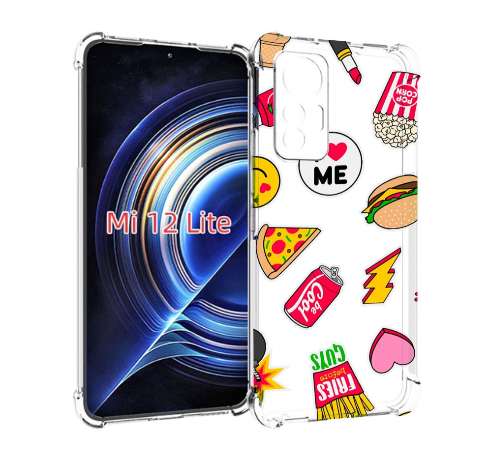 

Чехол MyPads фаст-фуд для Xiaomi 12 Lite, Прозрачный, Tocco