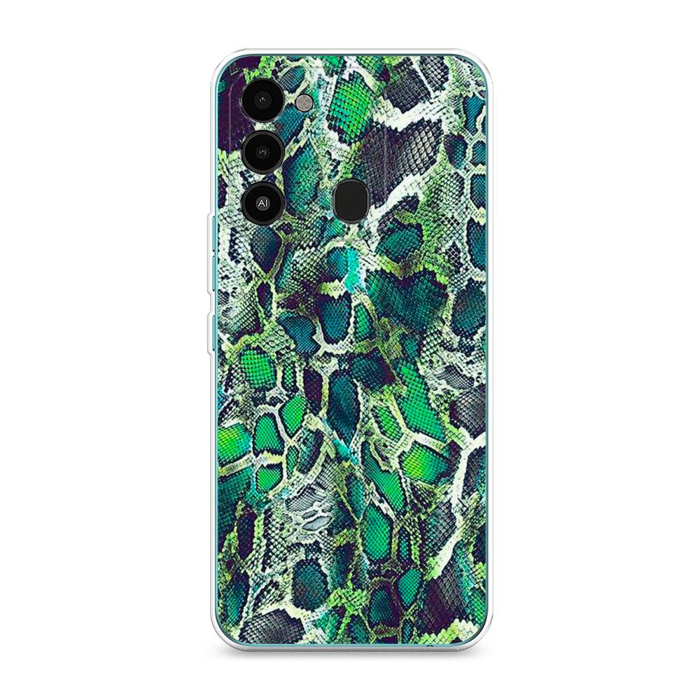 

Чехол Awog на Tecno Spark Go 2022/8С/9 "Зеленая кожа змеи", Разноцветный, 301350-3