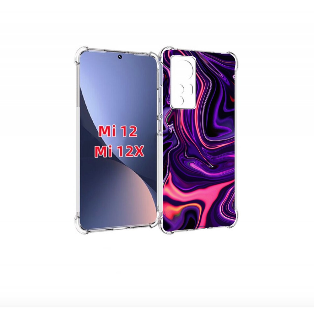

Чехол бампер MyPads фиолетовые краски для Xiaomi 12., Прозрачный, Tocco
