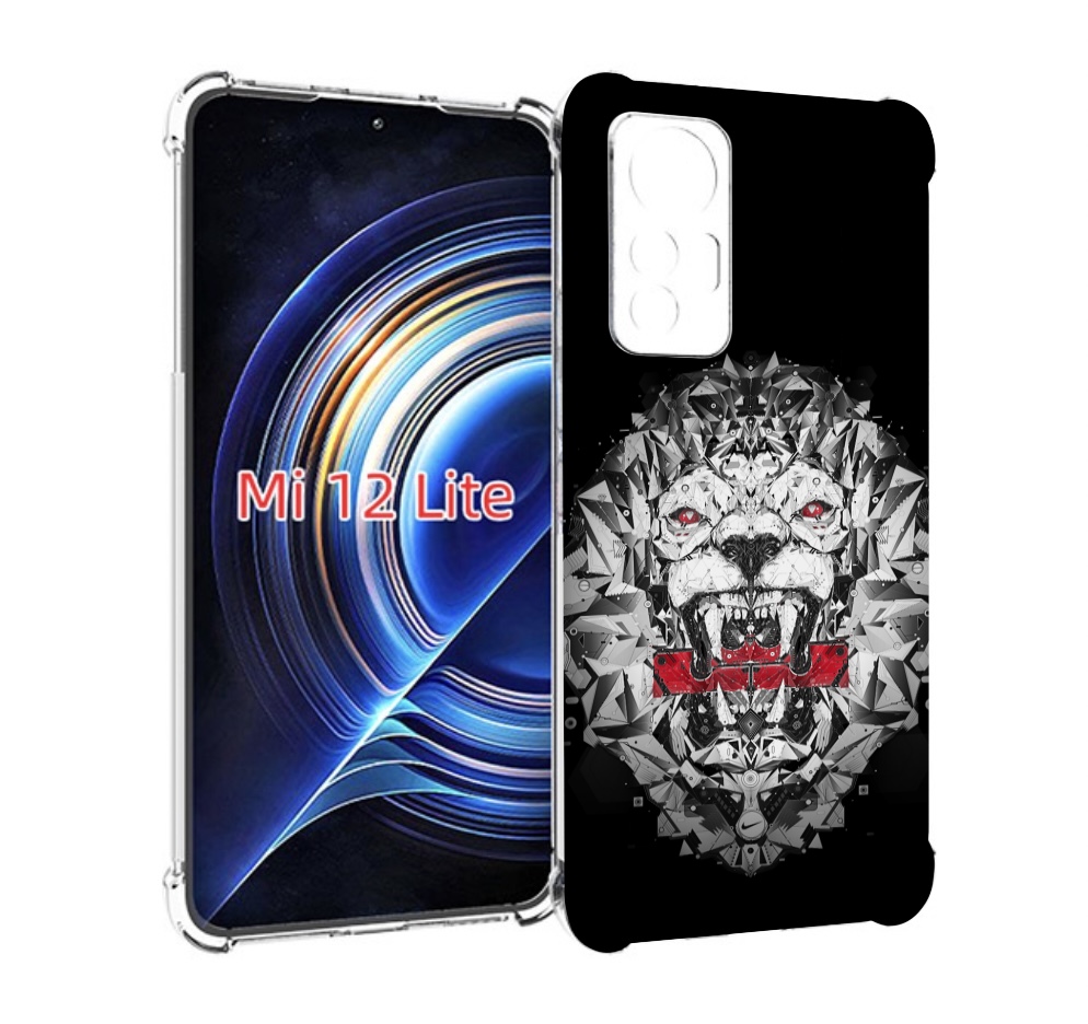 

Чехол MyPads тигр-с-гранями-черно-белый для Xiaomi 12 Lite, Прозрачный, Tocco