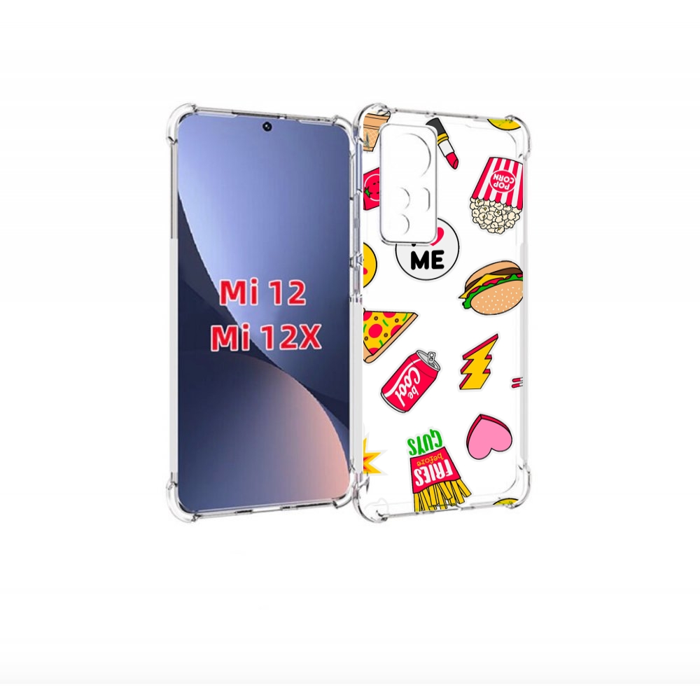 

Чехол бампер MyPads фаст-фуд для Xiaomi 12., Прозрачный, Tocco