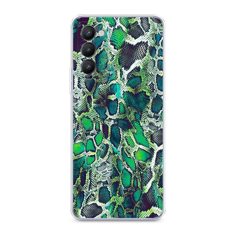 

Чехол Awog на Tecno Camon 18/18T "Зеленая кожа змеи", Разноцветный, 300950-3