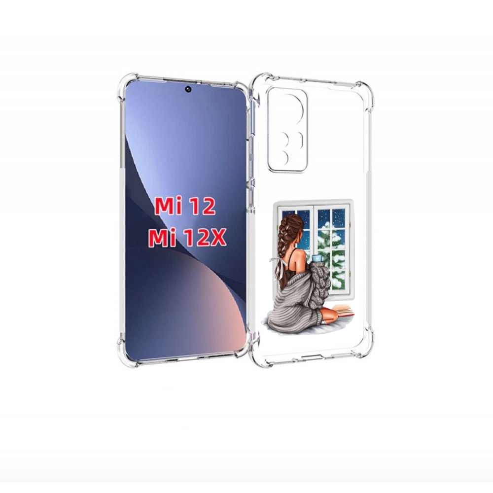 

Чехол бампер MyPads уютное-зимнее-окно женский для Xiaomi 12., Прозрачный, Tocco