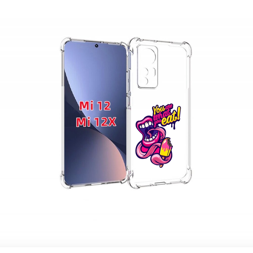 

Чехол бампер MyPads ты-то-что-ты-ешь для Xiaomi 12., Прозрачный, Tocco