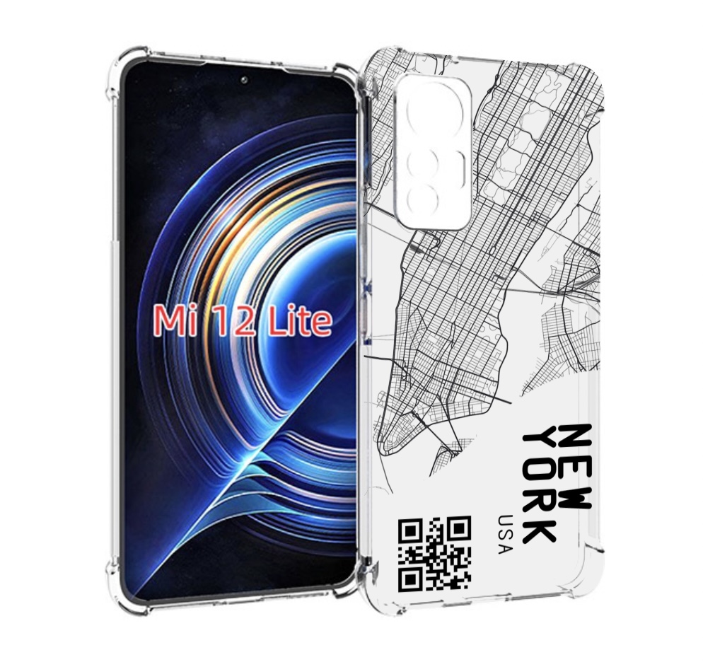 

Чехол MyPads схема-нью-йорк для Xiaomi 12 Lite, Прозрачный, Tocco