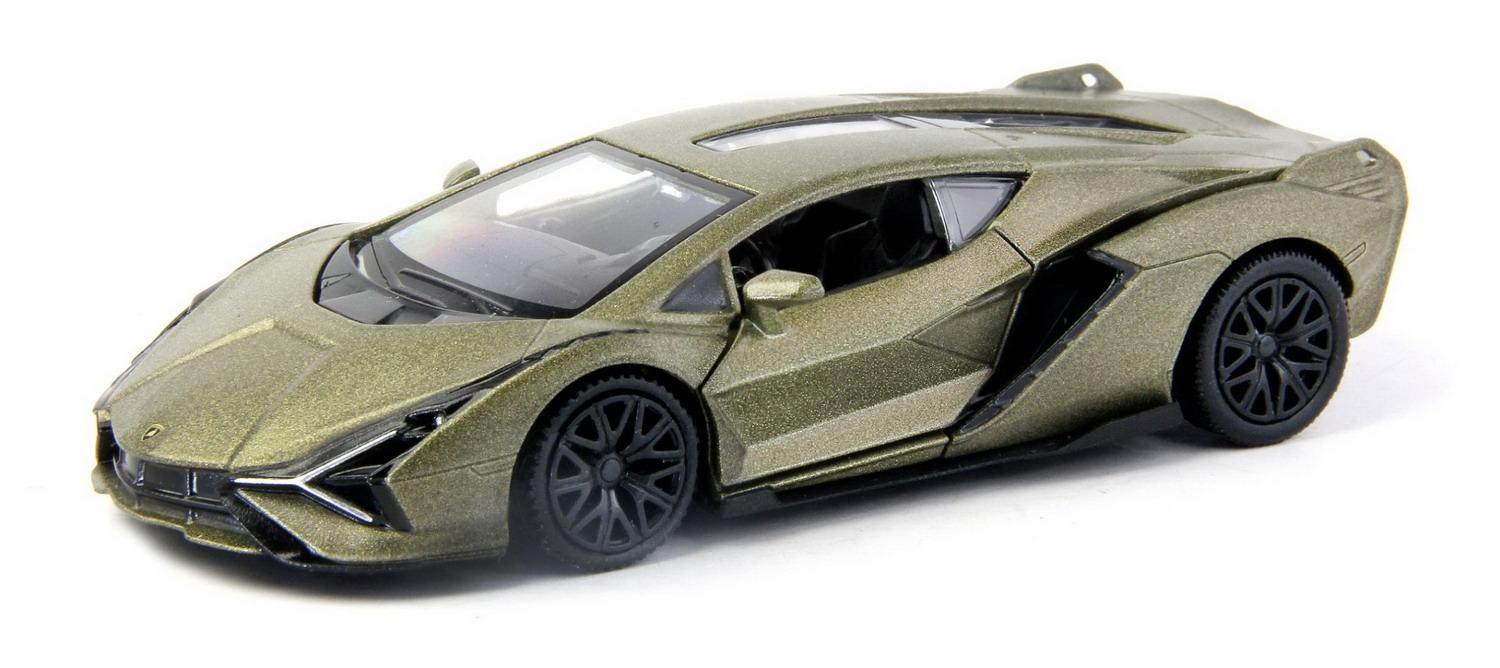 Машина металлическая RMZ City 1:32 Lamborghini Sian, оливковый матовый цвет