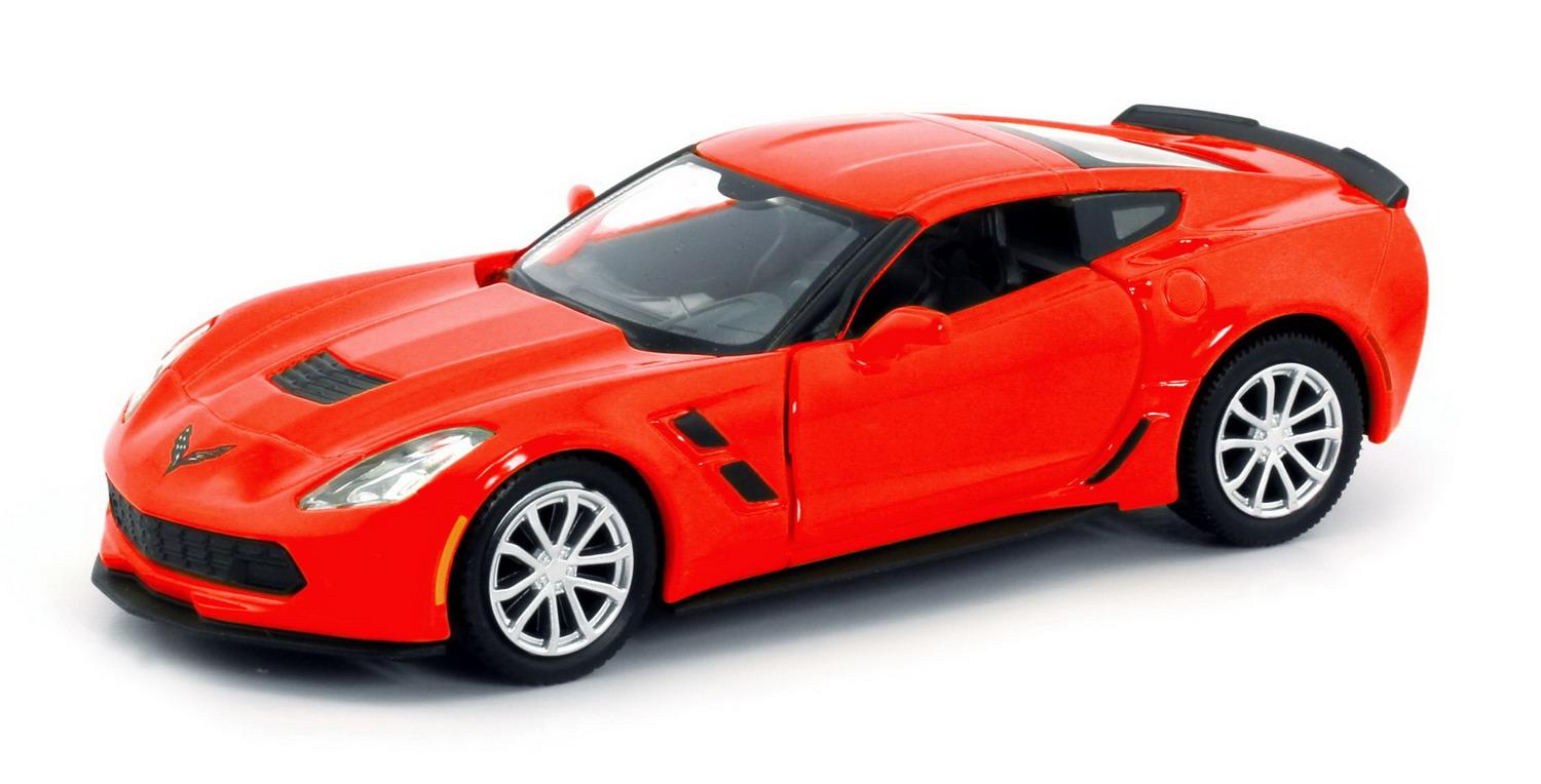 Машина металлическая RMZ City 1:32 Chevrolet Corvette Grand Sport, красный цвет cca 1 32 diecast vehicle model chevrolet chevy colorado zh2 pull back toy car collection sound