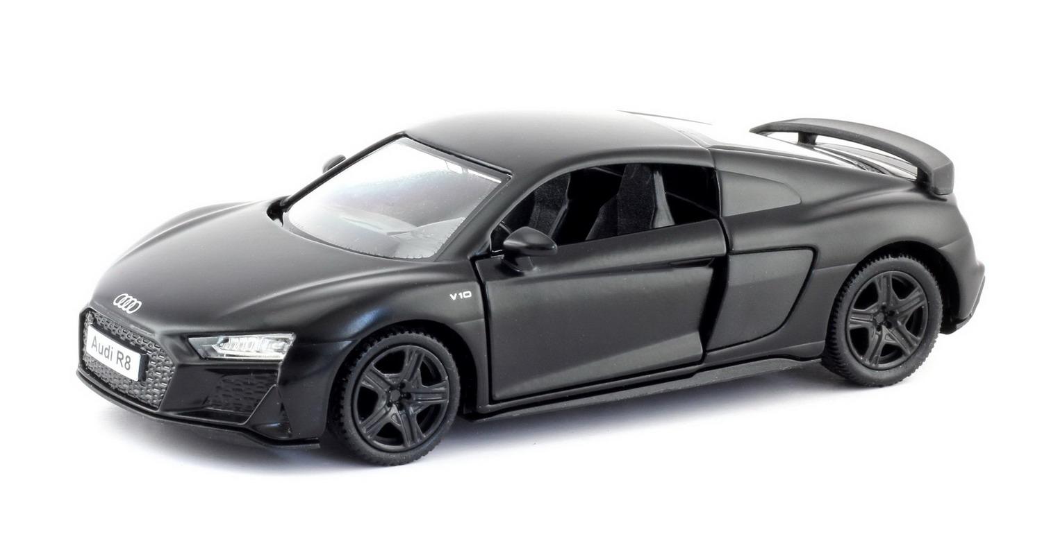 Машина металлическая RMZ City 1:32 Audi R8 2019, черный матовый цвет, двери открываются машина металлическая пламенный мотор audi q7 1 43 открываются двери 10 см