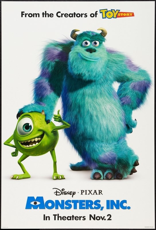 

Постер к мультфильму "Корпорация монстров" (Monsters, Inc.) 50x70 см