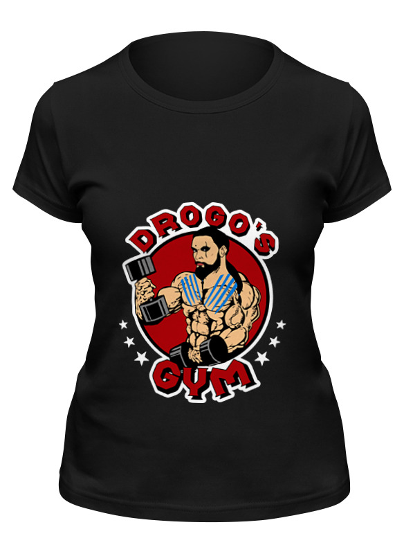 

Футболка женская Printio Drogo's gym черная 2XL, Drogo's gym