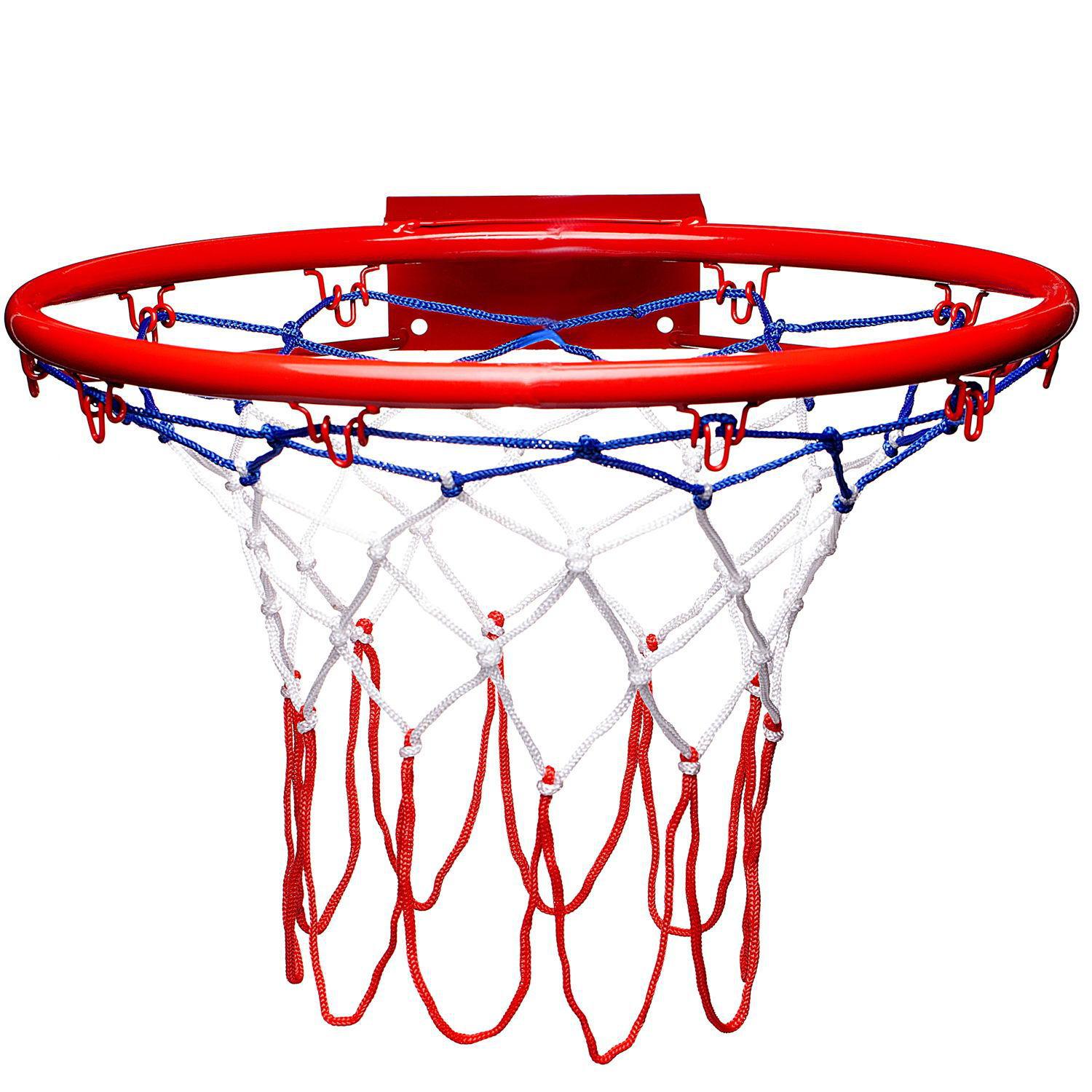Баскетбольная корзина ABtoys c сеткой и креплениями, диаметр корзины 42 см кольцо баскетбольное 3 с упором и с сеткой