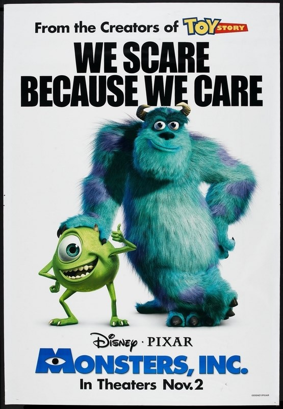 

Постер к мультфильму "Корпорация монстров" (Monsters, Inc.) Оригинальный 68,6x99,1 см
