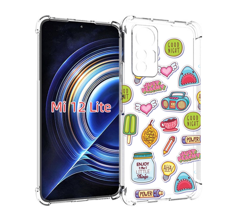 

Чехол MyPads стикер-пак для Xiaomi 12 Lite, Прозрачный, Tocco