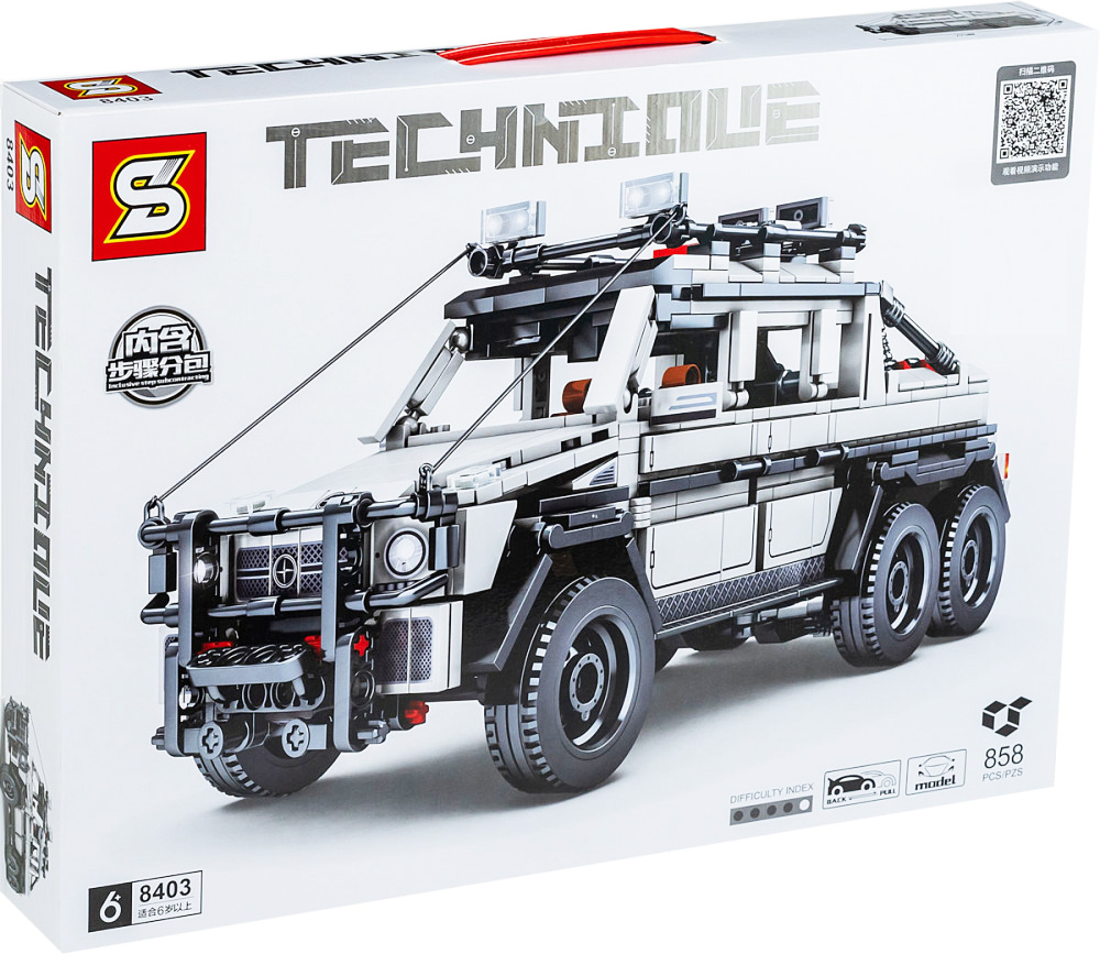 Конструктор WESTBRICK SY Technic внедорожник Гелендваген GL 6x6 SY8403 Инерционный 858 дет