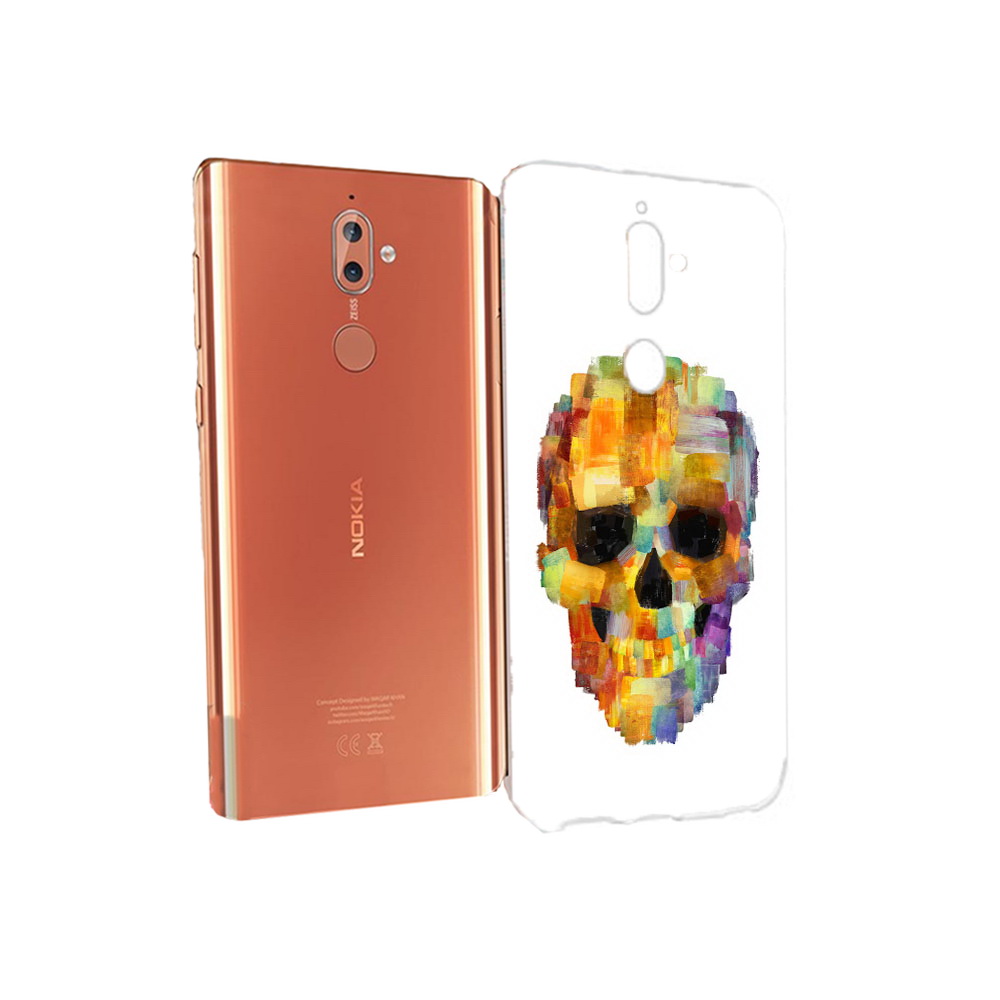 

Чехол MyPads Tocco для Nokia 9 нарисованный череп (PT126479.94.516), Прозрачный, Tocco