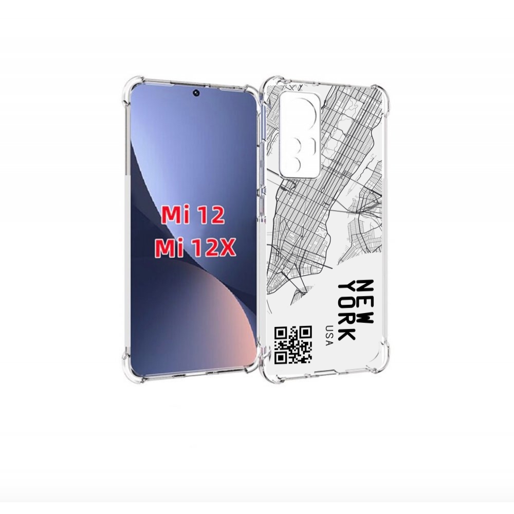 

Чехол бампер MyPads схема-нью-йорк для Xiaomi 12., Прозрачный, Tocco