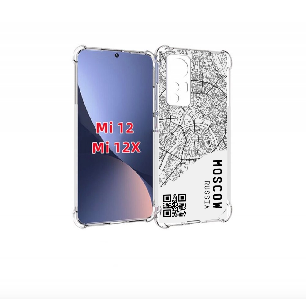 

Чехол бампер MyPads схема-москва для Xiaomi 12., Прозрачный, Tocco