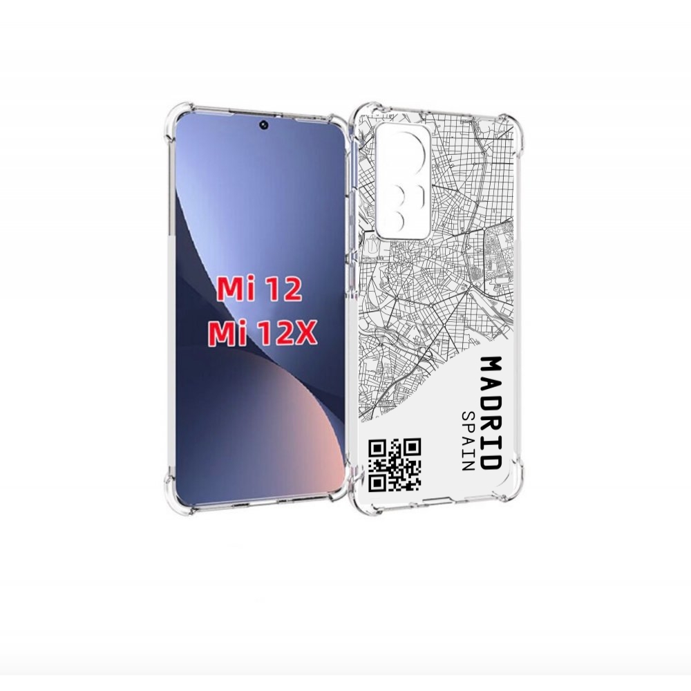 

Чехол бампер MyPads схема-мадрид для Xiaomi 12., Прозрачный, Tocco