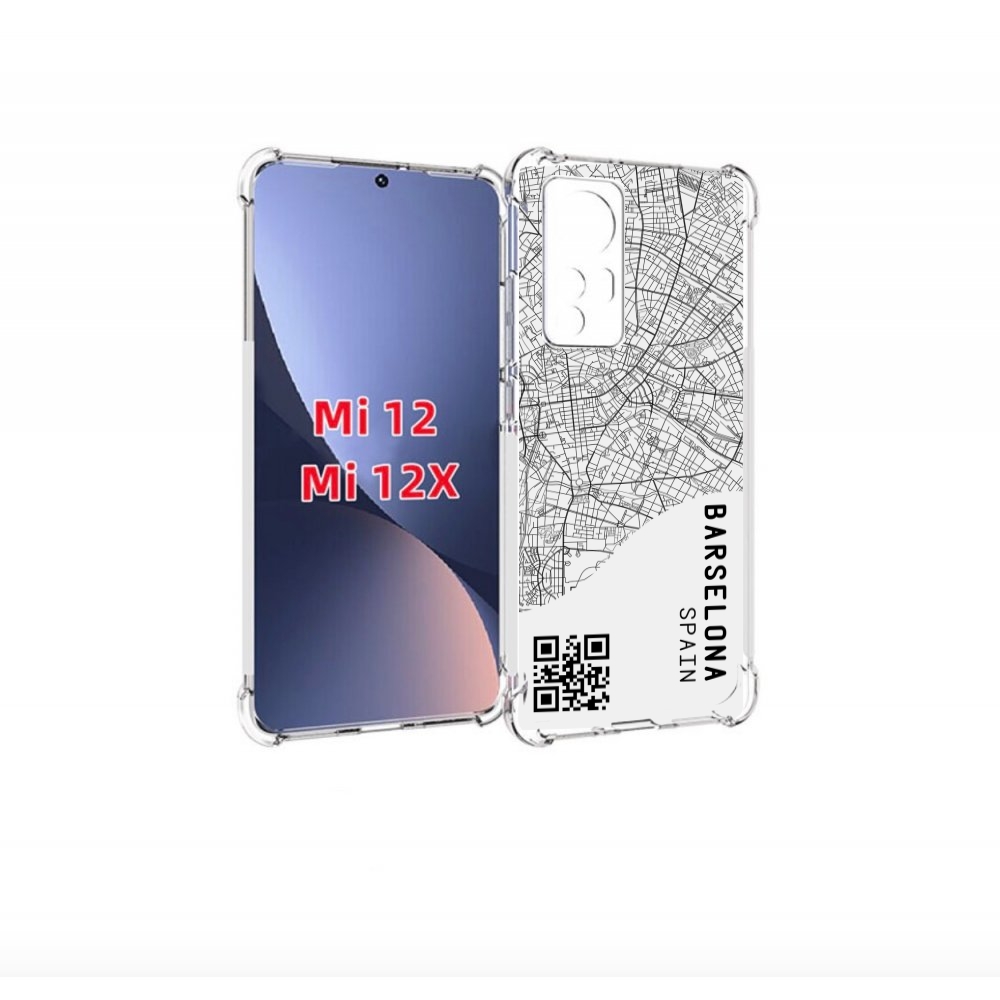 

Чехол бампер MyPads схема-барселона для Xiaomi 12., Прозрачный, Tocco