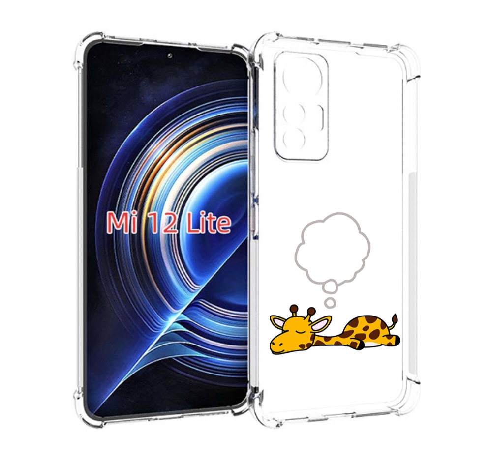 

Чехол MyPads спящий-жираф детский для Xiaomi 12 Lite, Прозрачный, Tocco