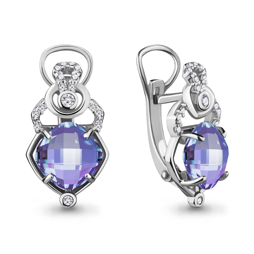 

Серьги из серебра с алекситом Aquamarine 4456925А_925_р, 4456925А_925_р