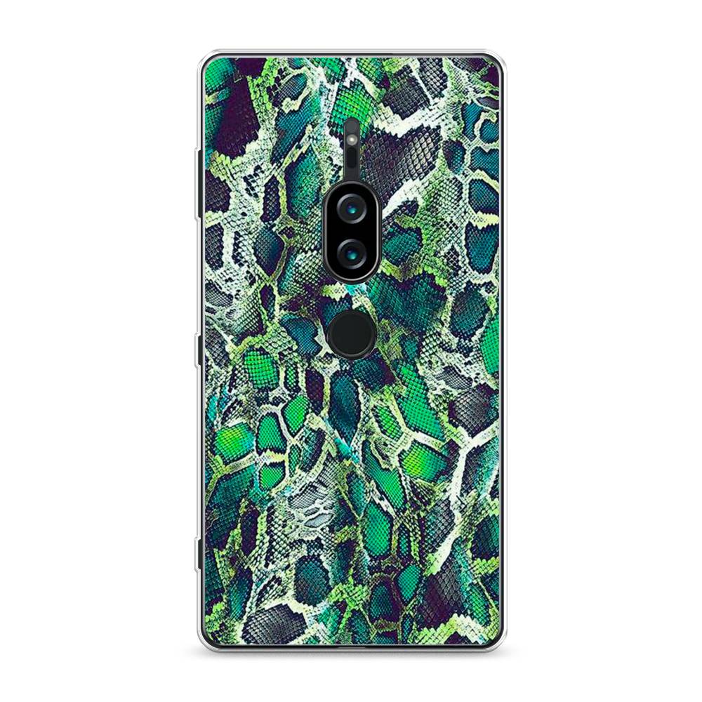 

Силиконовый чехол "Зеленая кожа змеи" на Sony Xperia XZ2 Premium, 53350-3