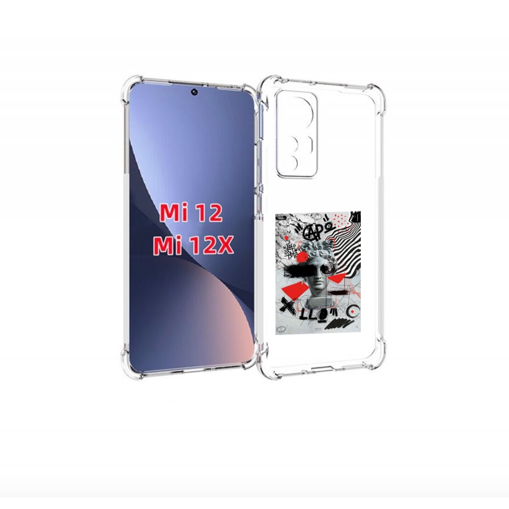 

Чехол бампер MyPads стрит арт статуя для Xiaomi 12., Прозрачный, Tocco