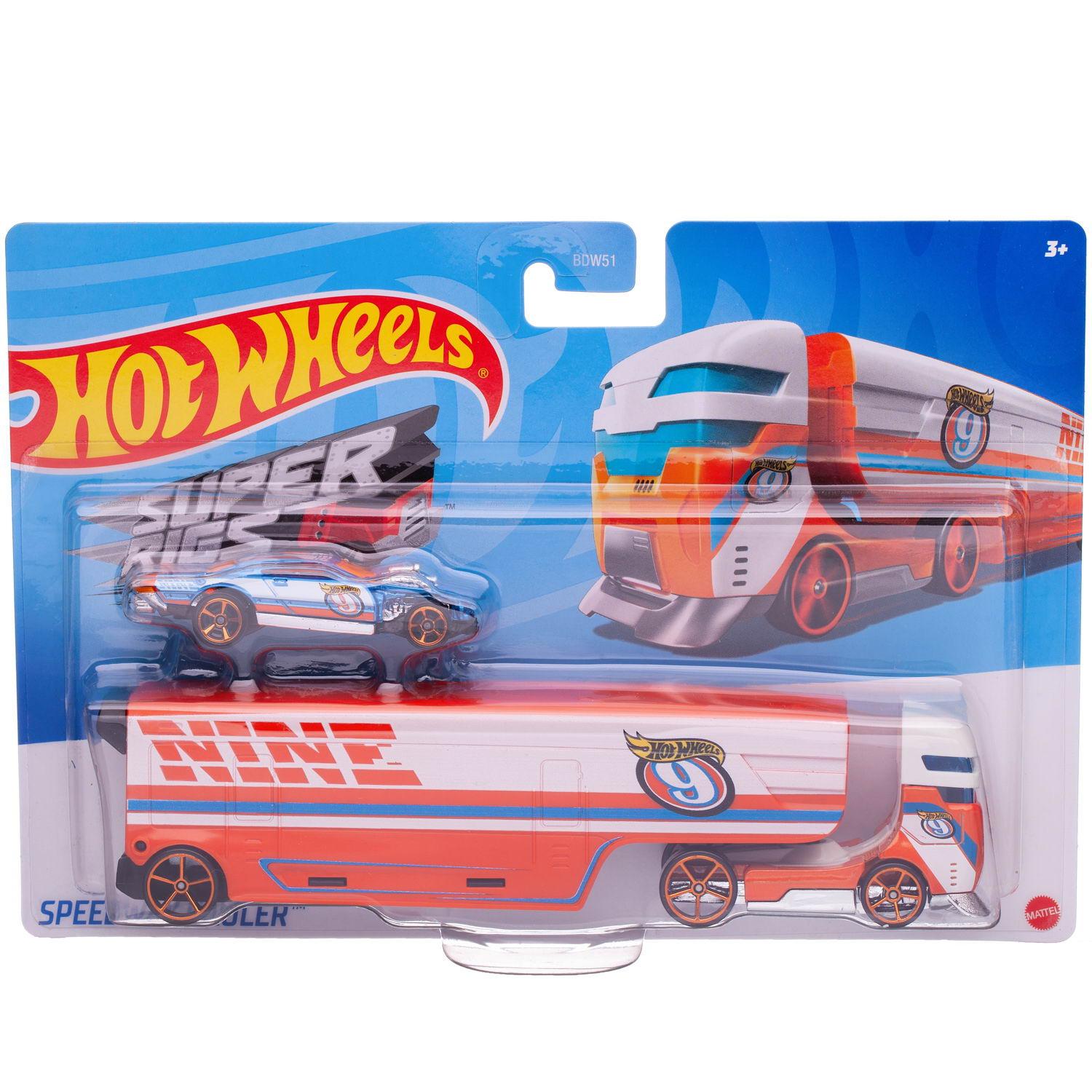 Набор машинок Mattel Hot Wheels Трейлер с машинкой №3 игровой набор zuru metal machines с машинкой трек удар паука 6725
