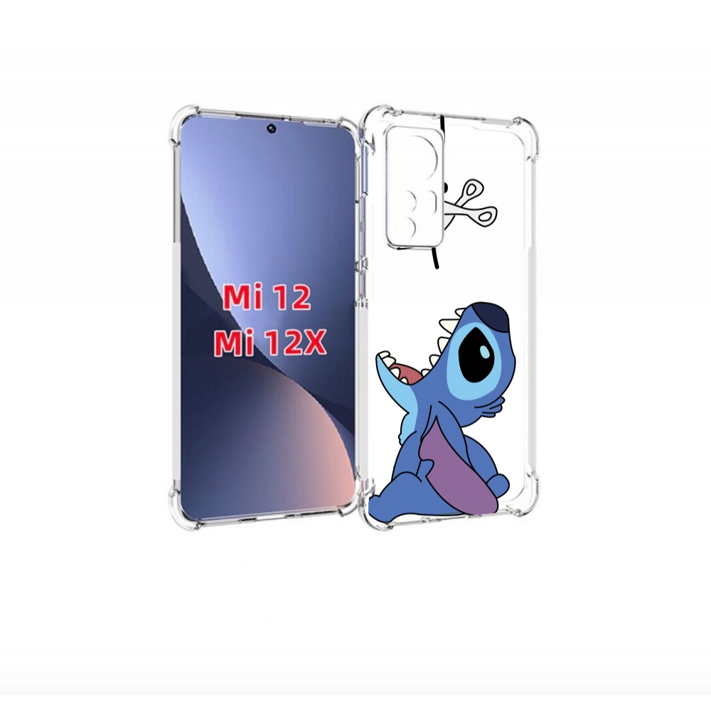 

Чехол бампер MyPads стич-с-ножницами для Xiaomi 12., Прозрачный, Tocco