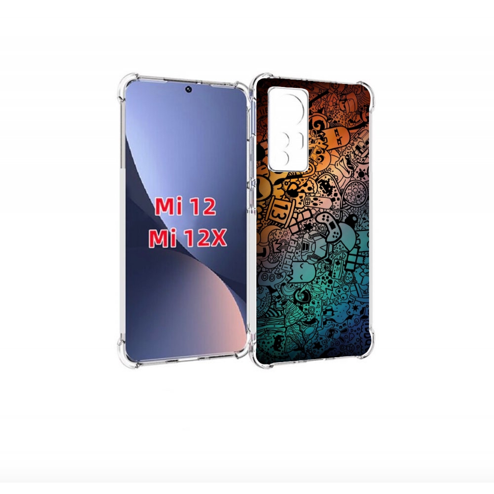 

Чехол бампер MyPads стикеты в тени для Xiaomi 12., Прозрачный, Tocco