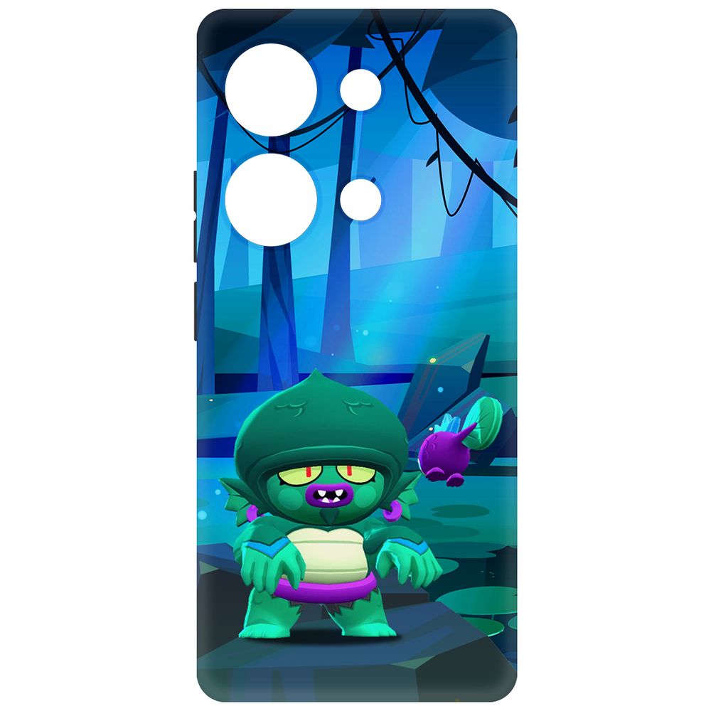 

Чехол-накладка Krutoff Soft Case Brawl Stars - Болотный Джин для Poco M6 Pro 4G, Черный