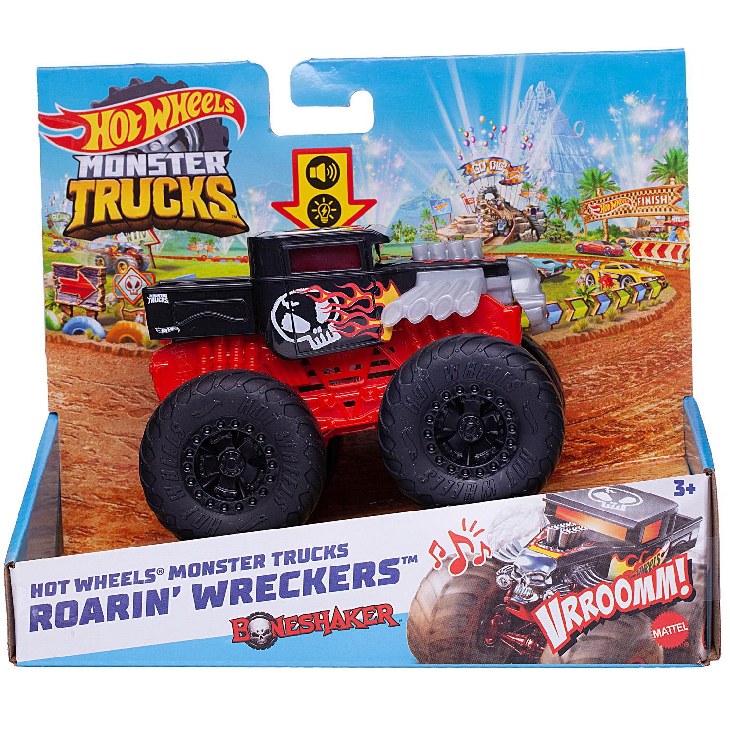 

Игровой набор Mattel Hot Wheels Монстр трак увеличенные главные герои со светом и звуком 3