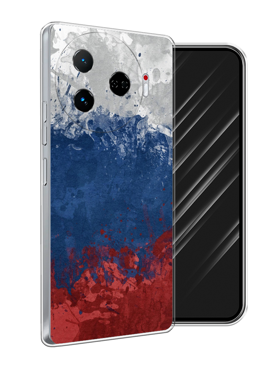 

Чехол Awog на Tecno Camon 30 Pro 5G "Флаг России неровный", Белый;синий;красный, 305150-1