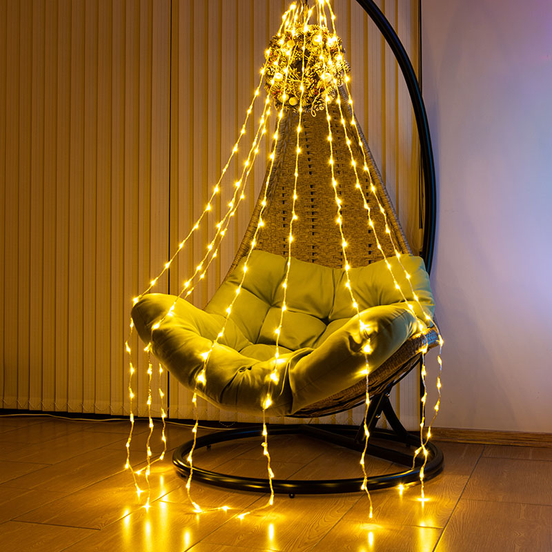 

Гирлянда падающий дождь новогодняя на окно Baziator Водопад H0143 1,5х1,5 м теплый белый, Водопад