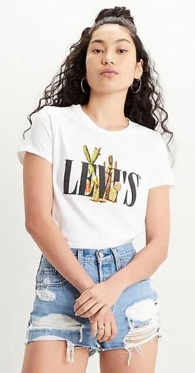 

Футболка женская Levi's 17369-1090 белая S, Белый, 17369-1090