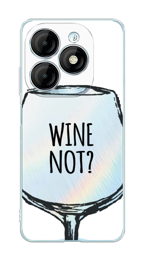 

Чехол на Itel P55 "Wine not white", Белый, 3201850-1