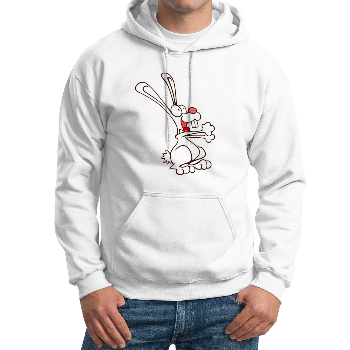 

Худи унисекс CoolPodarok Зайка белое 54 RU, Белый, M0114031