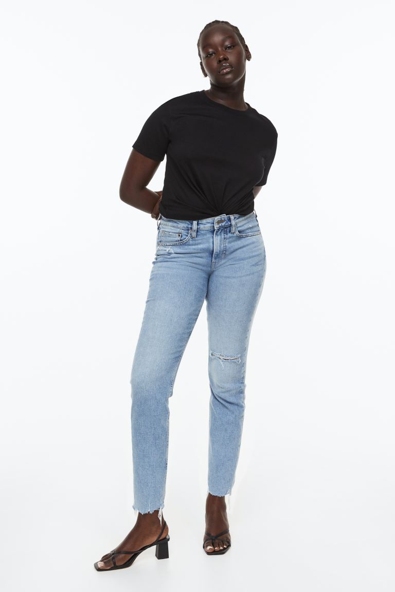 

Джинсы женские H&M 1123821003 синие 32 (доставка из-за рубежа), Синий, 1123821003