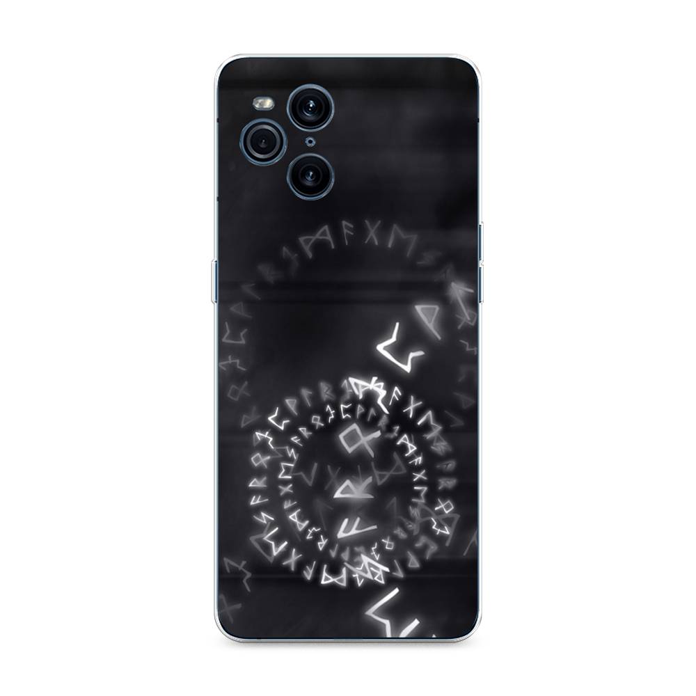 

Чехол для Oppo Find X3 Pro "Руны", Серый;черный, 255750-3