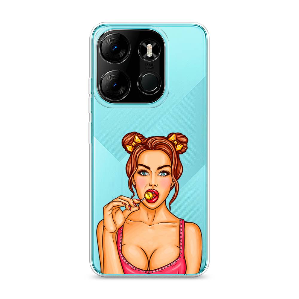 

Чехол Awog на Tecno Pop 7 Pro "Вкусный леденец", Бежевый;коричневый;розовый, 303450-7