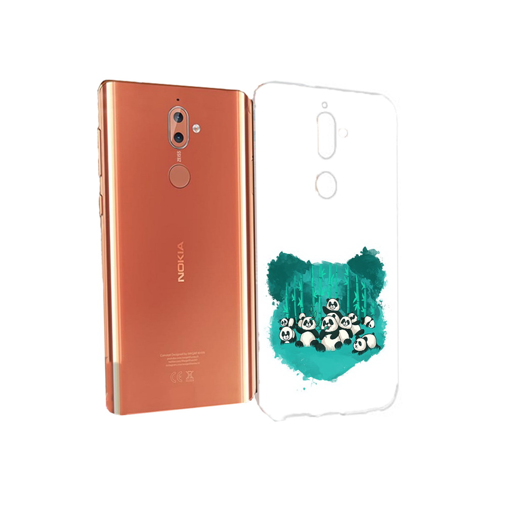 

Чехол MyPads Tocco для Nokia 9 нарисованные панды (PT126479.94.508), Прозрачный, Tocco